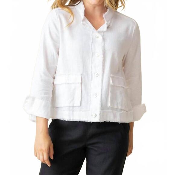 HABITAT Jackets & Blazers - NEW HABITAT linen solid summer breeze jacket in white